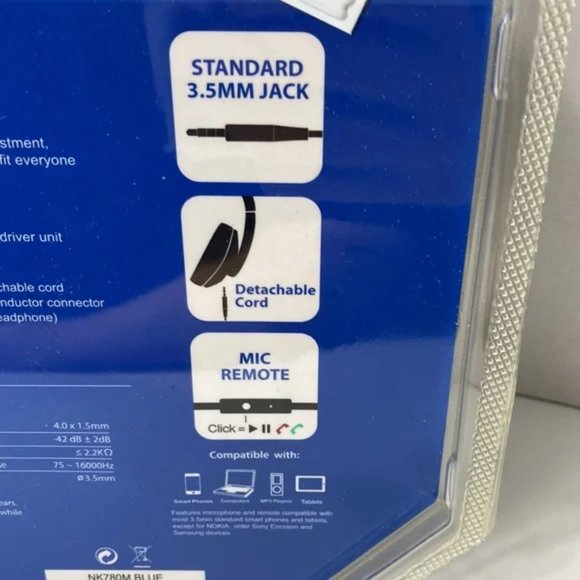 Nakamichi Precision Sound Over The Ear Headphones Metallic Edition Blue Wired - Picture 8 of 16